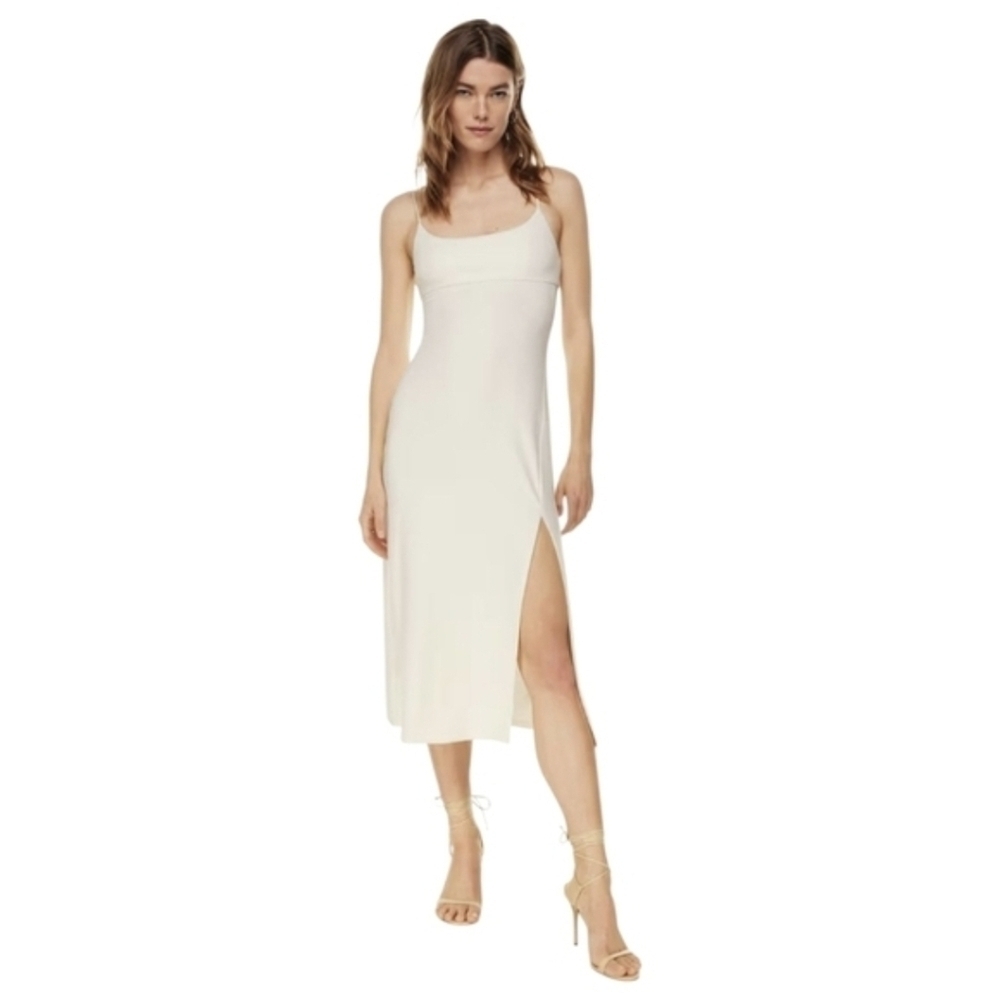 Wilfred Open Back Midi Dress Gold Camel Size Large Dreamweaver - Picture 2 of 7